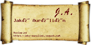 Jakó Aurélián névjegykártya